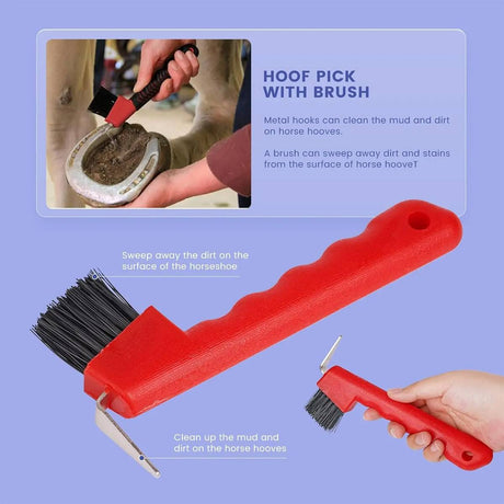 Ten-piece horse grooming kit with carry tote – product view 9
