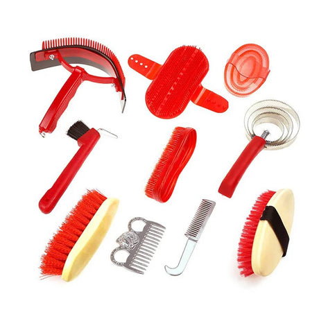 Ten-piece horse grooming kit with carry tote – product view 10