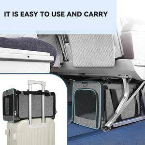 Cat Carrier Bag - Expandable Travel Pet Bag (48x30x31cm)