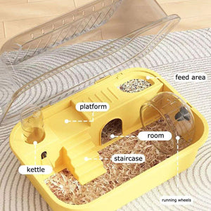 Double-Level Hamster Cage With Acrylic Lid 35cm