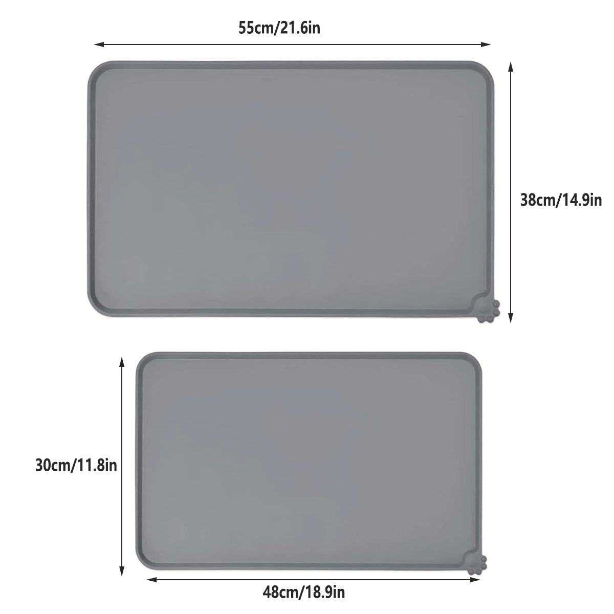 Silicone Pet Feeding Mat With Raised Spill-Proof Edge