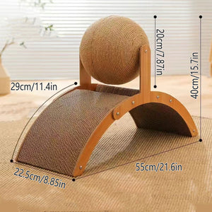 Vertical Cat Scratching Board With Sisal Ball
