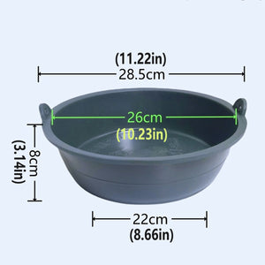 Heavy-Duty Rubber Farming Trough Basin 6PCS Set