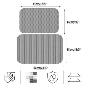 Honeycomb Cat Litter Mat Waterproof Trapping Pad for Easy Cleaning