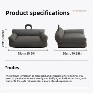 Waterproof PU Leather Dog Sofa Bed with Double Pillows