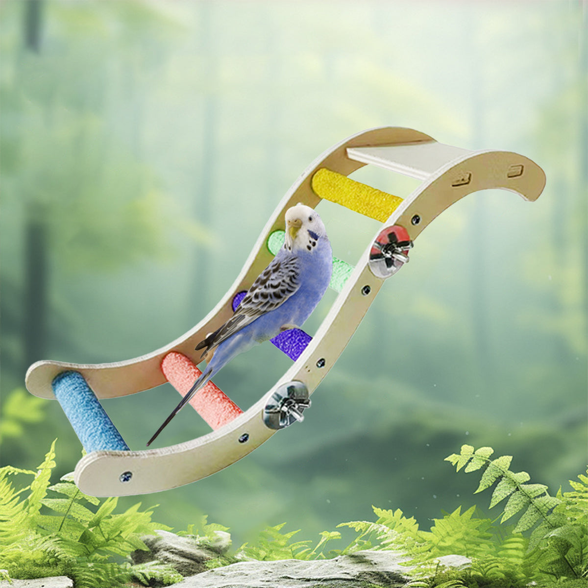 Parrot Climbing Ladder Toy for Birds Claw Care & Swing Platform
