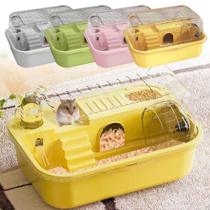 Double-Level Hamster Cage With Acrylic Lid 35cm