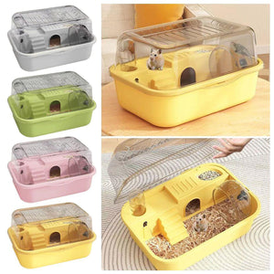 Double-Level Hamster Cage With Acrylic Lid 35cm