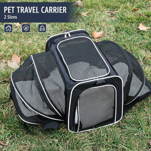 Cat Carrier Bag - Extended Portable Pet Bag for Small Dogs