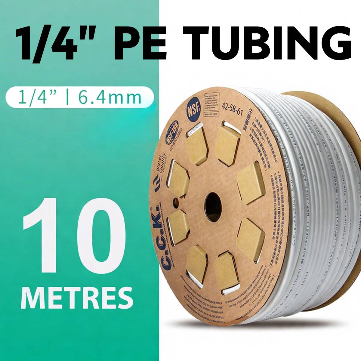Water Purifier Tubing - 2-Pipe 10M RO Faucet Outlet Hose