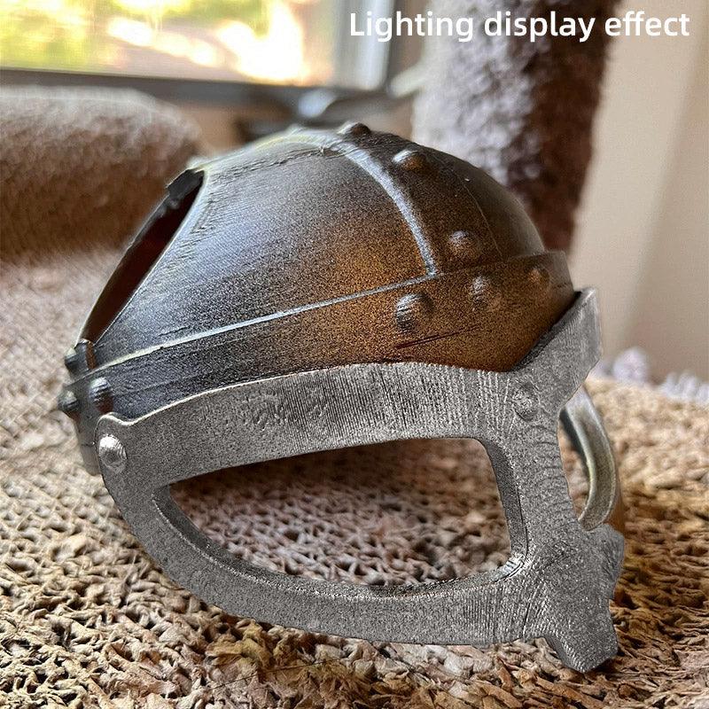 Viking Cat Helmet 3D Printed Pet Armor for Cosplay & Photos