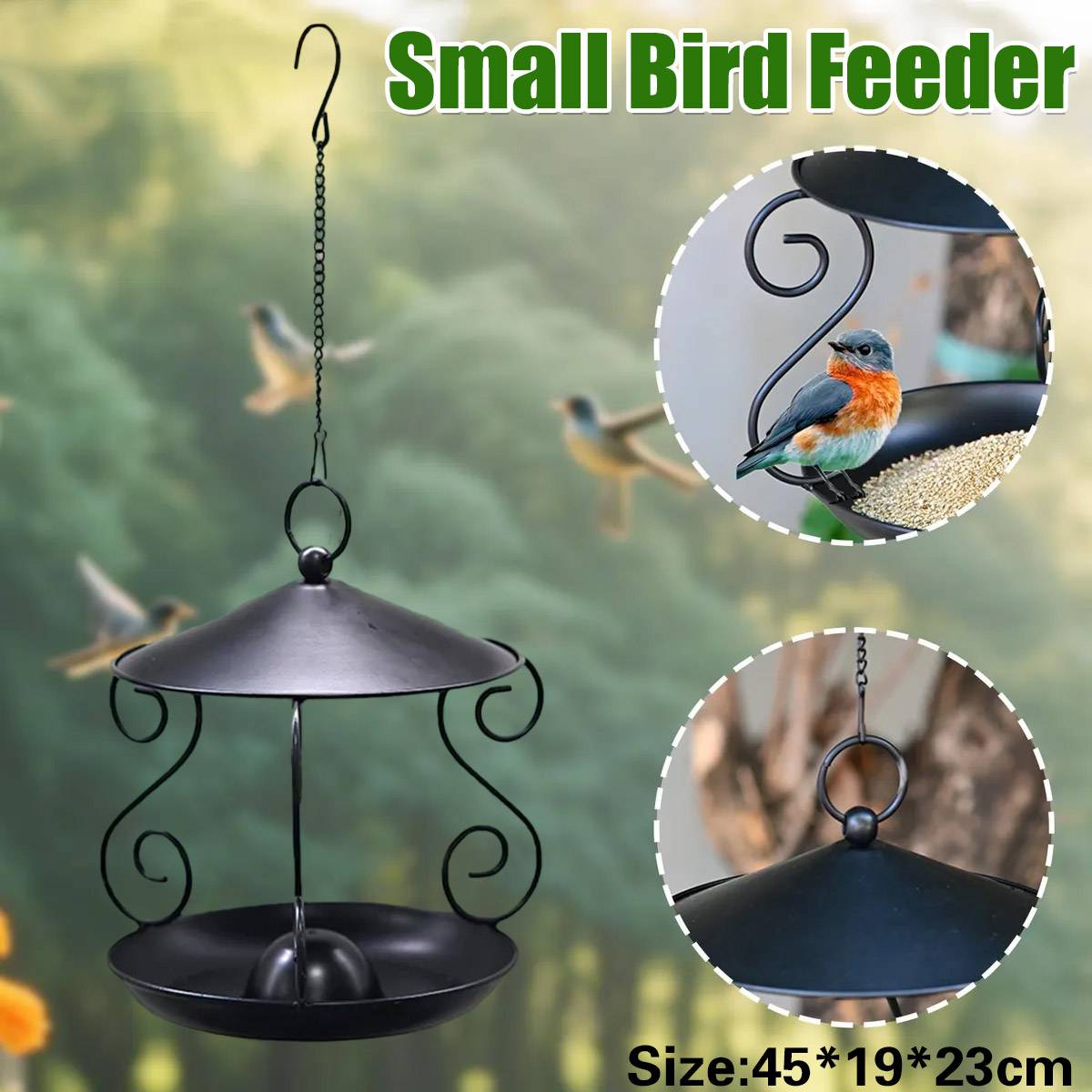 Hanging Metal Bird Feeder for Outdoor Garden & Wild Birds