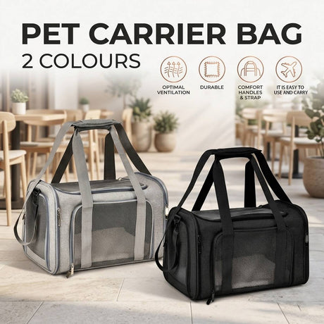 Foldable 50cm pet carrier bag for cats and small dogs – product view 2