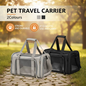 Pet Travel Bag - Foldable Breathable Cat & Dog Carrier (50cm)