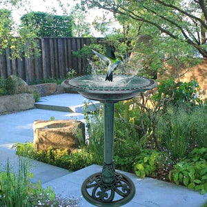 Pedestal Bird Bath for Outdoor Garden | Antique Vintage Style