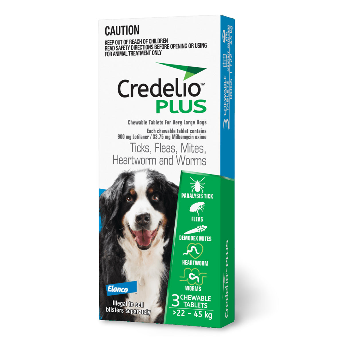 Credelio Plus Chewable Tablets For Extra Large Dogs 22.1-45kg