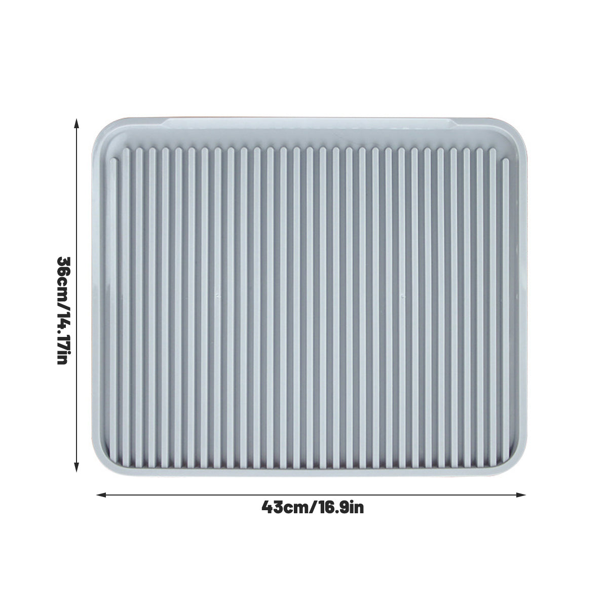 Anti-Tracking Cat Litter Mat Grey 43cm