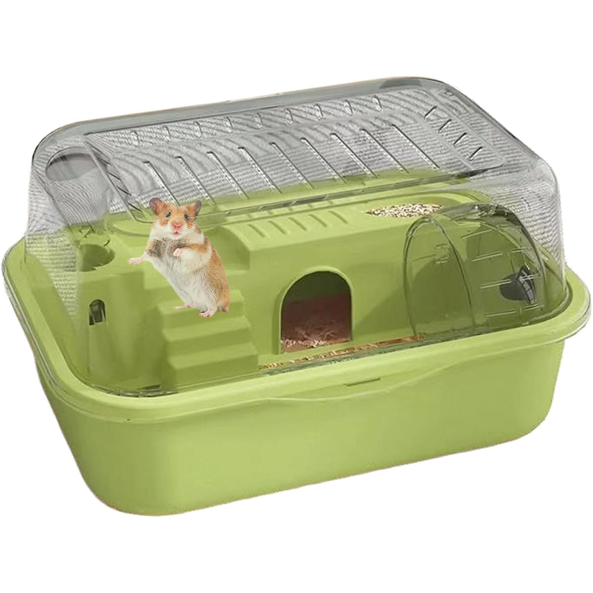 Double-Level Hamster Cage With Acrylic Lid 35cm