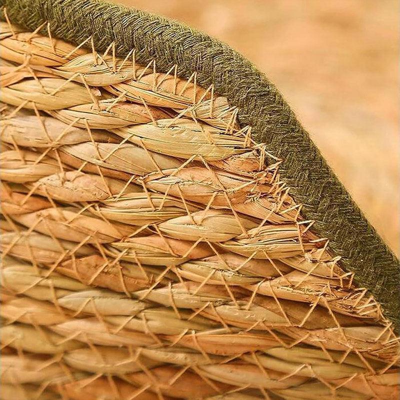 Comfortable Cat Bed Basket with Woven Mat for Cozy Resting