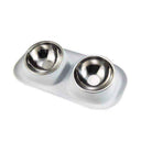Stainless Steel Double Pet Bowl Set with Non-Slip Base 6 Colors