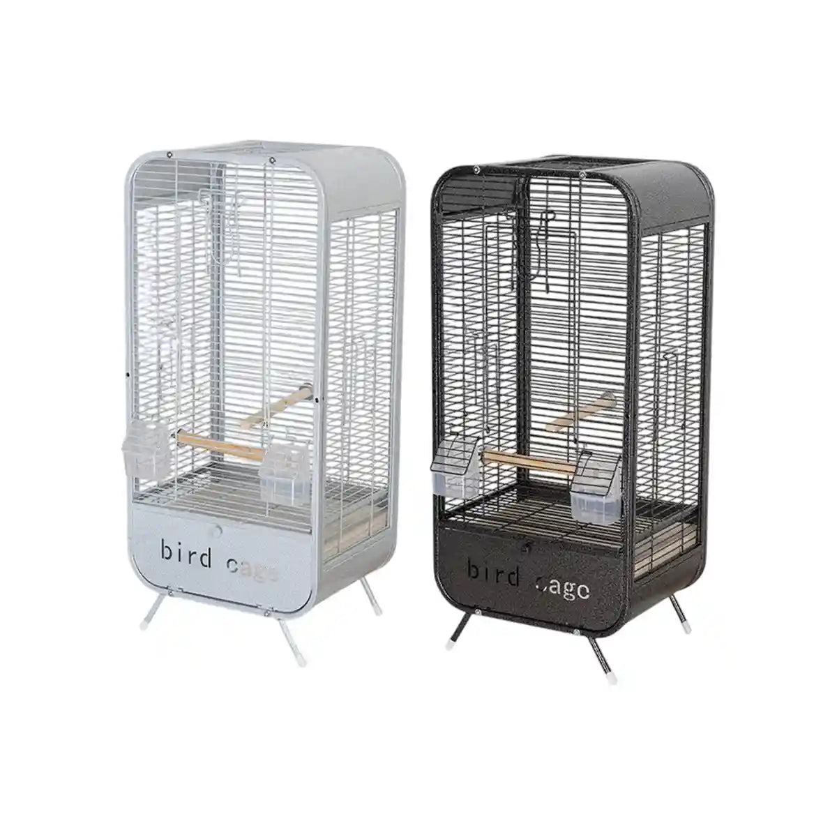 Parrot Cage Modern Metal Bird Cage with Stand and Easy-Clean Tray
