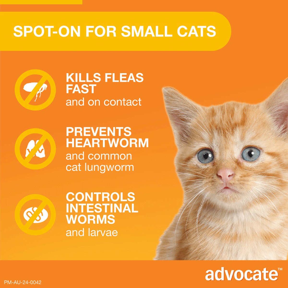 Advocate Spot-On For Kittens & Small Cats Up To 4kg