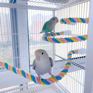 U-Shaped Parrot Climbing Rope Perch Flexible Bird Cage Toy