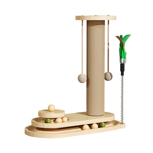 Cat Scratching Post With Interactive Turntable