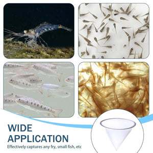 Fine Mesh Aquarium Filter Net 3PCS 200 Mesh Cone Funnel Reusable Nylon Sieve