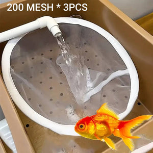 Fine Mesh Aquarium Filter Net 3PCS 200 Mesh Cone Funnel Reusable Nylon Sieve