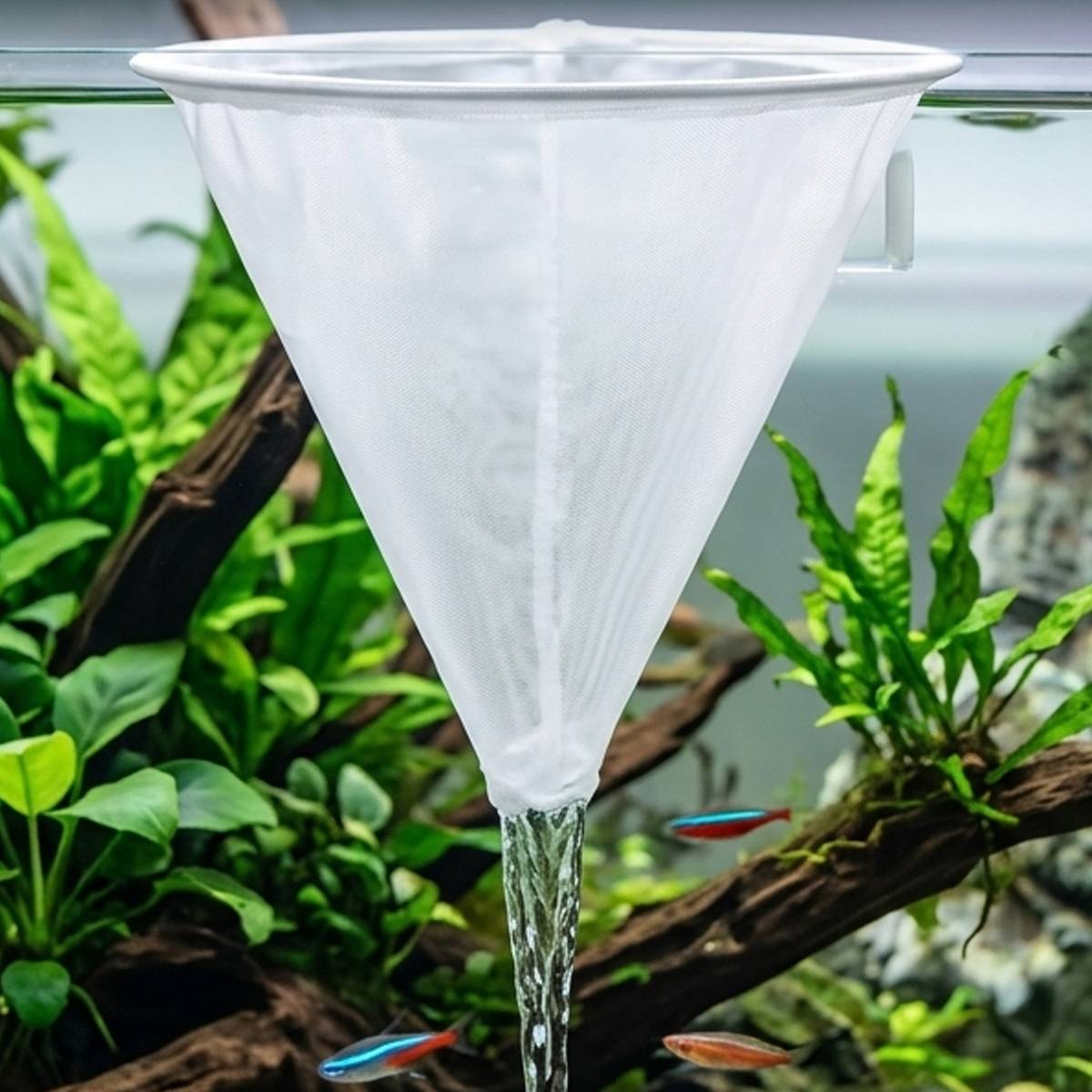 Fine Mesh Aquarium Filter Net 3PCS 200 Mesh Cone Funnel Reusable Nylon Sieve