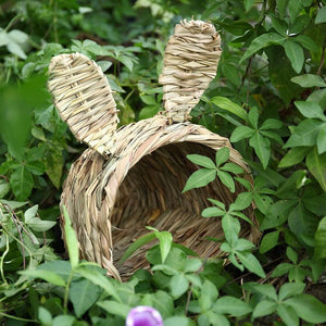 Natural Grass Rabbit House Hideout for Small Pets