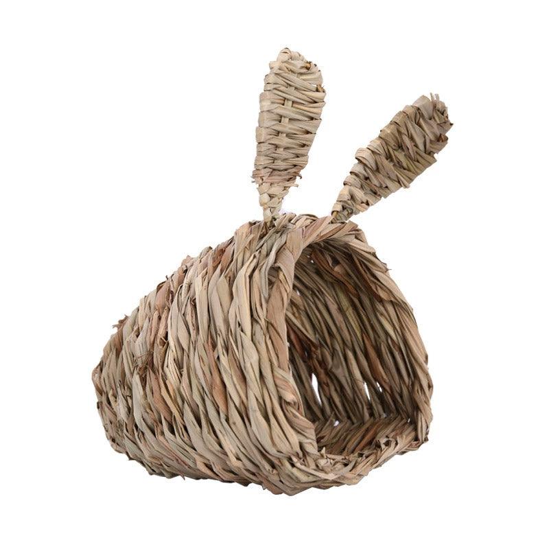 Natural Grass Rabbit House Hideout for Small Pets