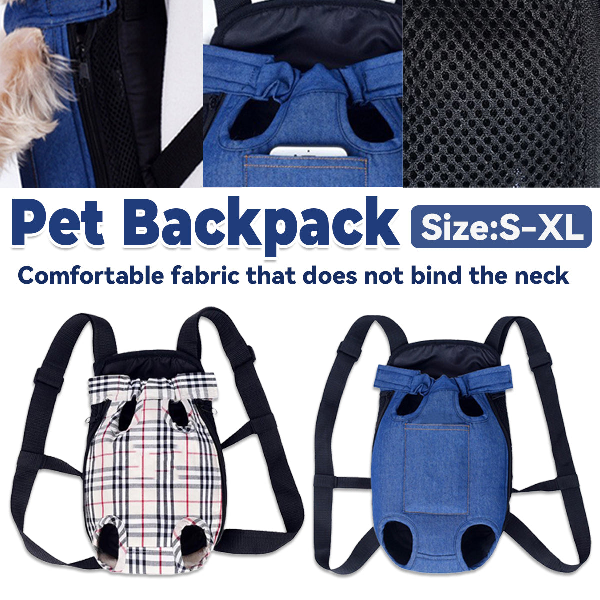 Pet Outdoor Backpack Breathable Anti Scratch for Cats Dogs Travel Hiking Use