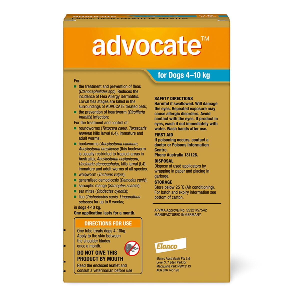 Advocate Spot-On For Medium Dogs 4-10kg