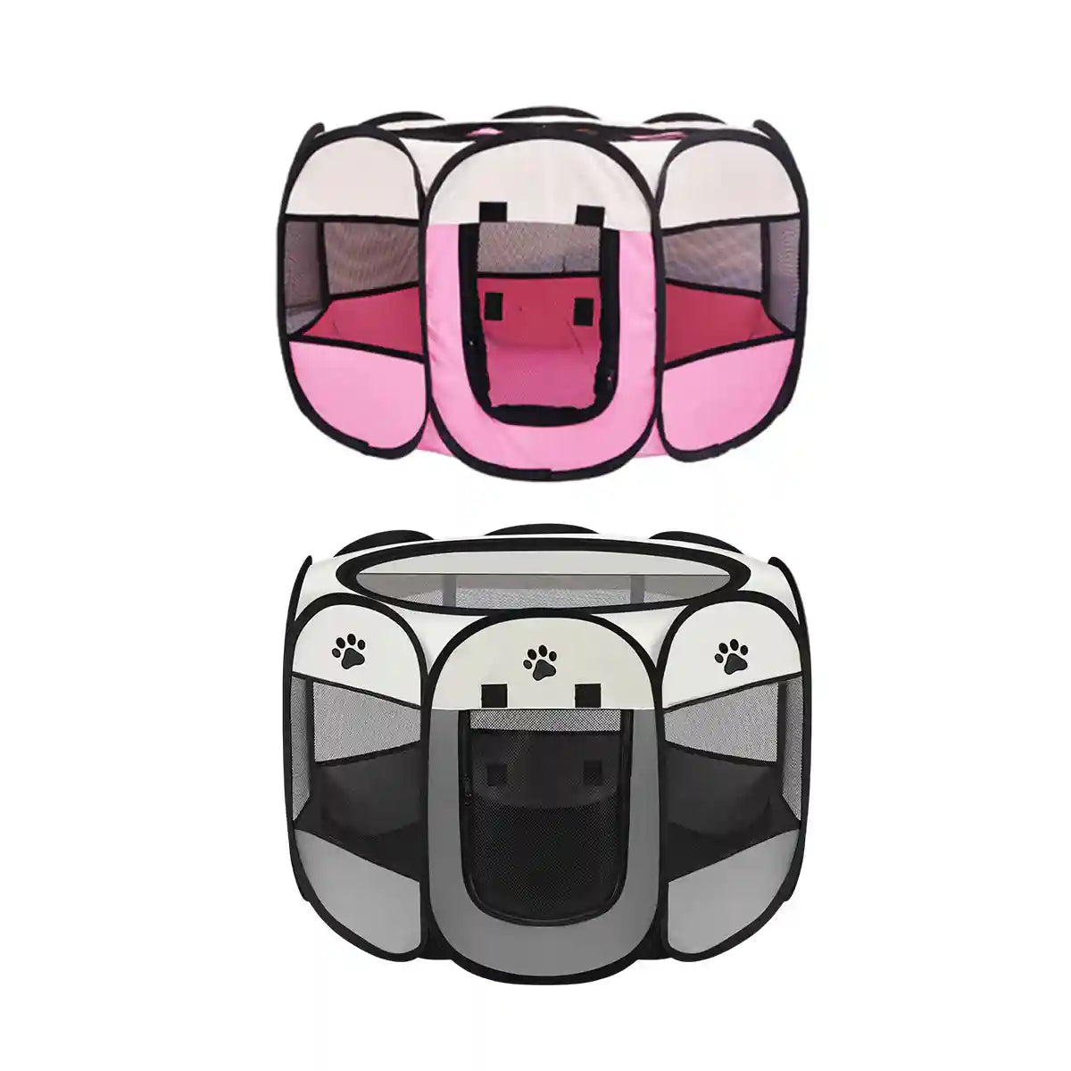 Foldable 8-Panel Pet Tent Portable Pet Playpen for Cats & Small Dogs