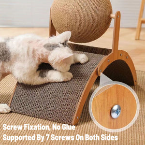 Vertical Cat Scratching Board With Sisal Ball