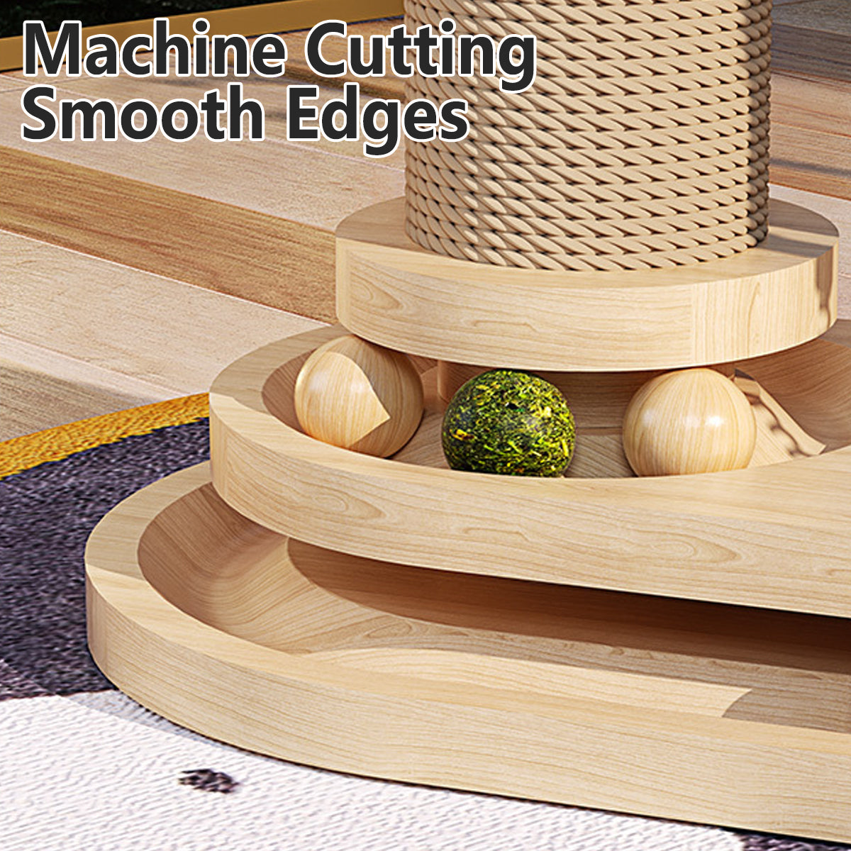 Cat Scratching Post With Interactive Turntable