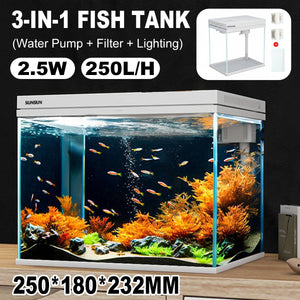 Self-Circulating Fish Tank - Sensense Super-White Living Aquarium