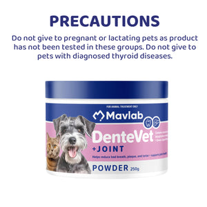 Mavlab DenteVet + Joint Powder – Dental & Joint Support For Pets