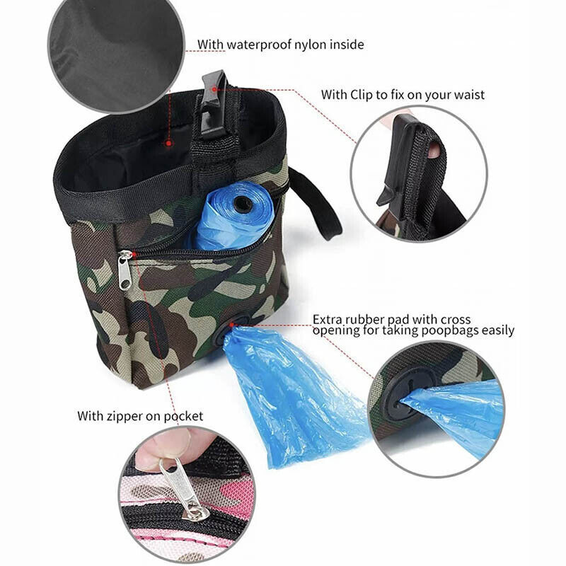 Dog Training Pouch With 2 In 1 Whistle Clicker