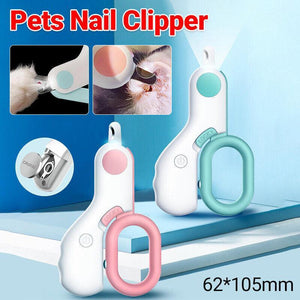 LED Pet Nail Clippers with Light - Safe & Precise Dog and Cat Clippers