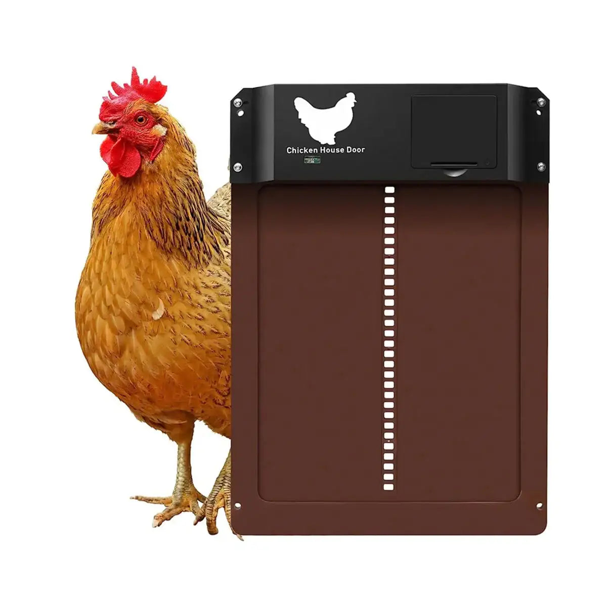 Light Sensor Automatic Chicken Coop Door Battery Powered & Waterproof