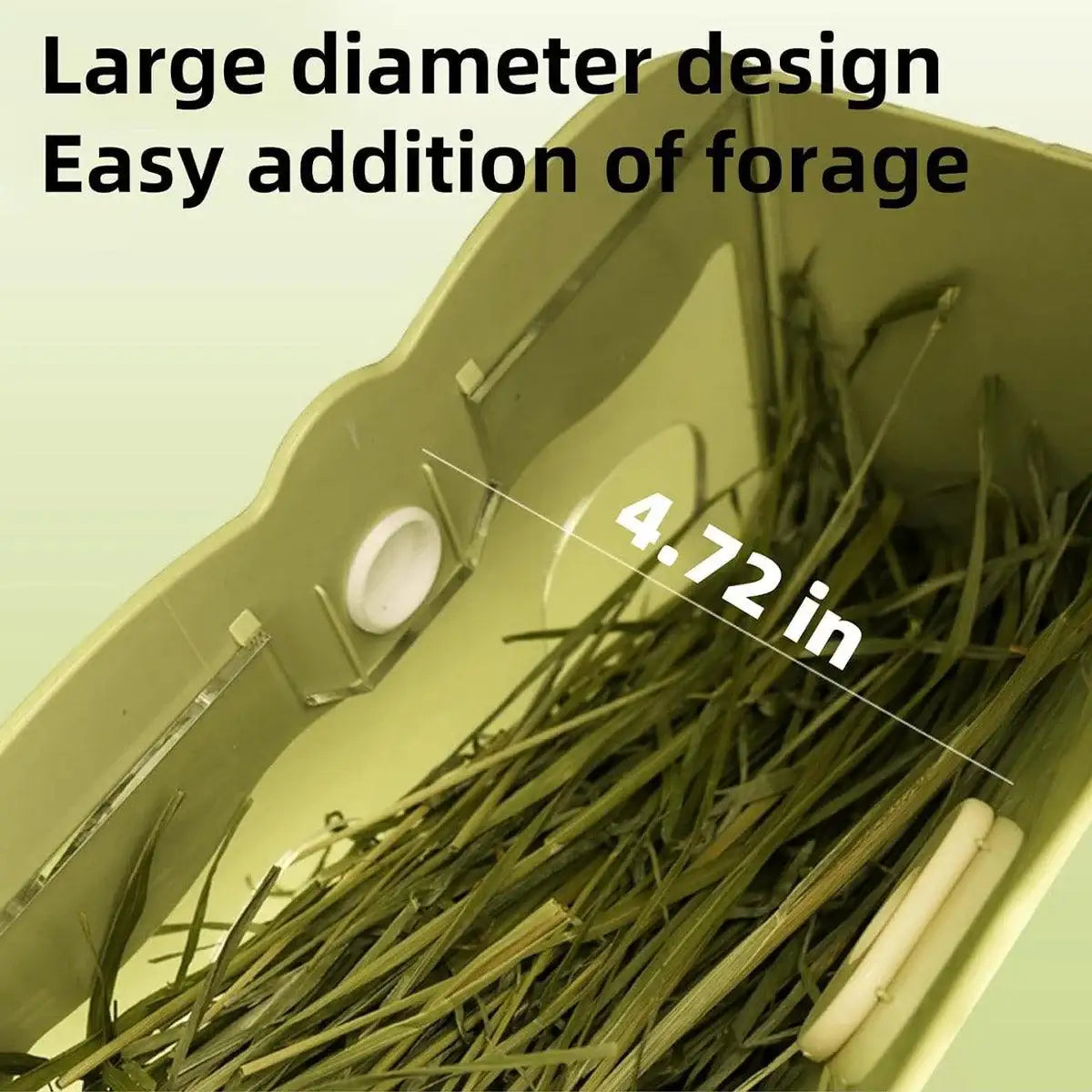 Large Capacity Hay Feeder For Rabbits Steel Mesh Design 25x21x13cm