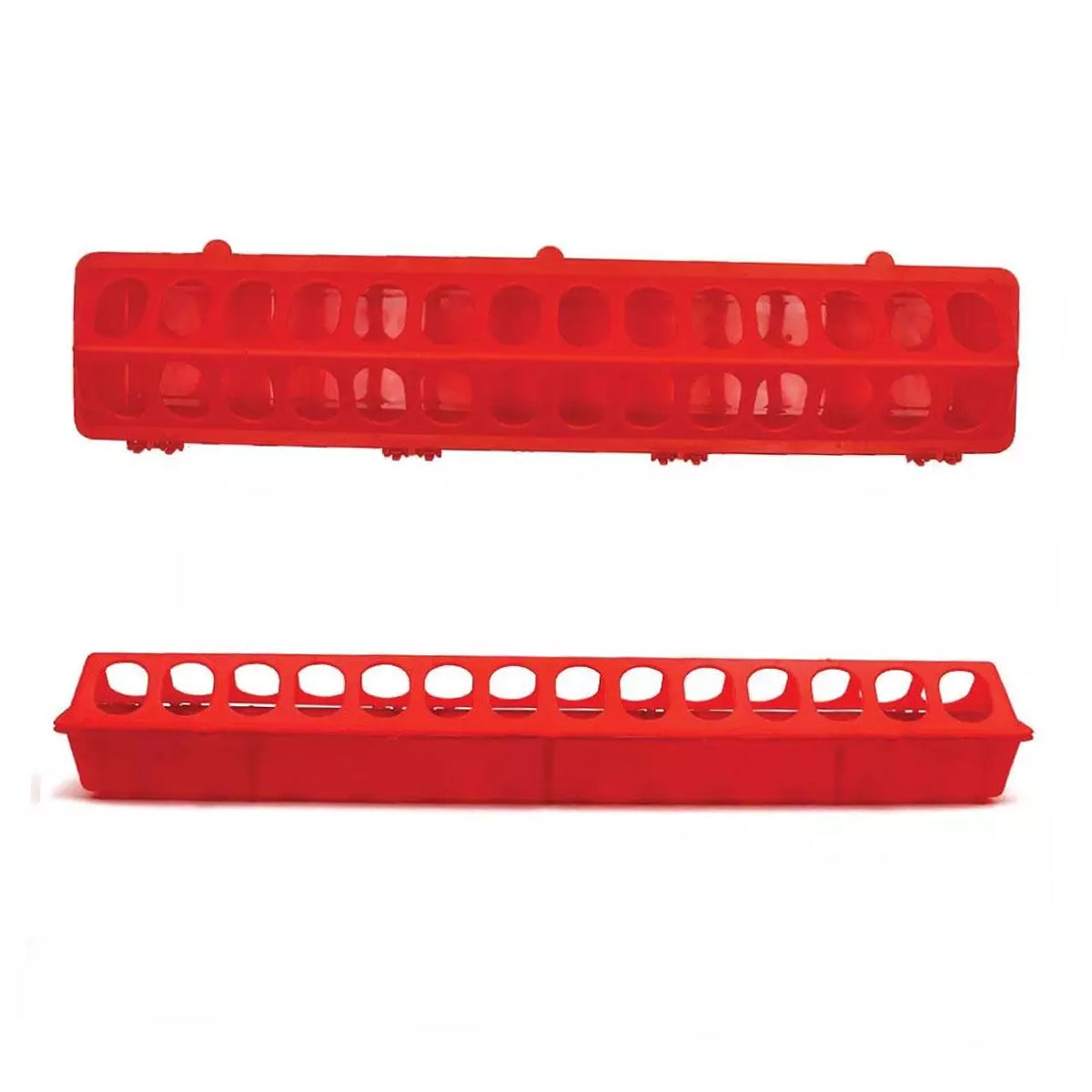Chicken Feeder Trough Plastic Mesh Connectable Poultry Feed Trough for Coop Use