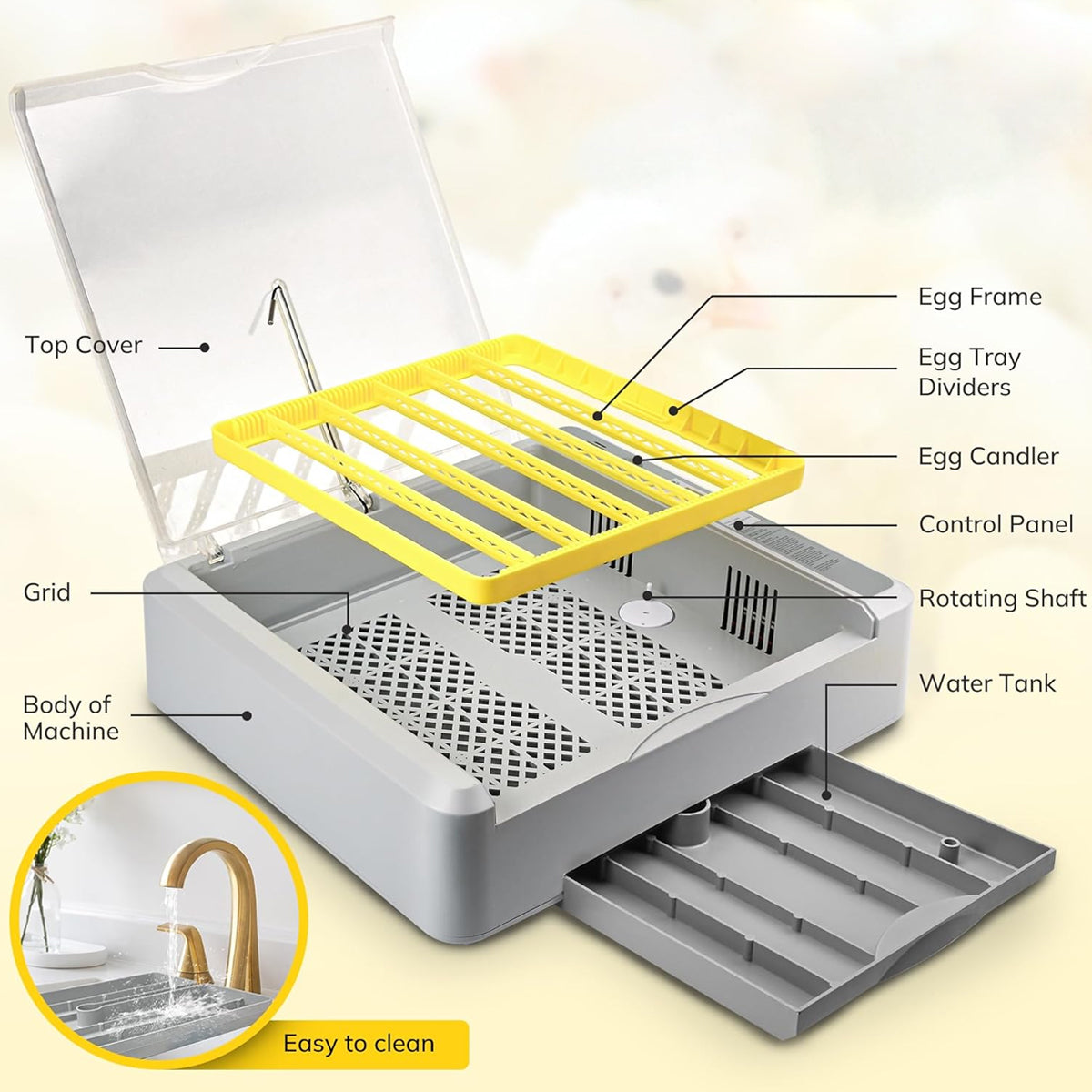 New 36 Incubator Chicken Incubator Full-automatic Hatching Equipment Incubator Rutin Chicken Incubator