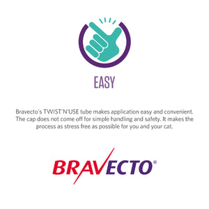 BRAVECTO Spot On For Medium Cats Blue 2'S 250MG 2.8-6.25KG