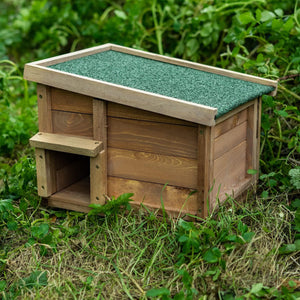Wooden Hedgehog House Outdoor Shelter
