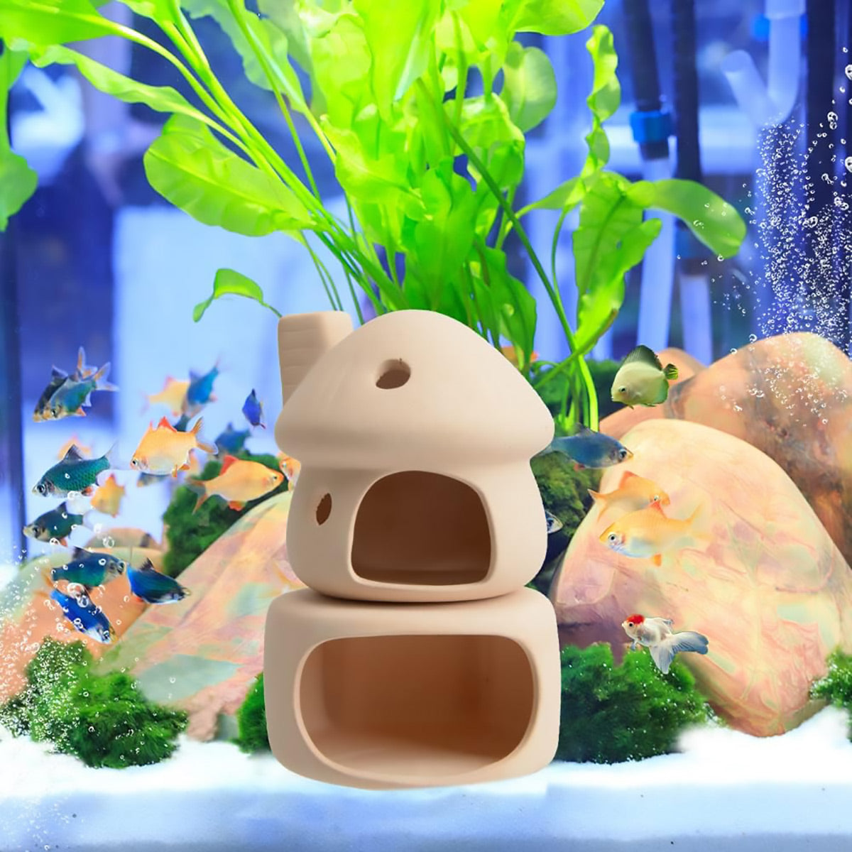 Ceramic Aquarium Hideout Set