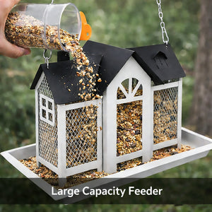 Hanging Metal Bird Feeder House Outdoor